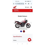 cb400sf red blue 2d color 2d keychain