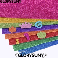 GLORYSUNY Handmade Paper, EVA Flash Colorful Glitter Foam Paper, A4 Thick Cardstock Decorations