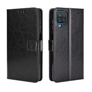 Samsung Galaxy A12 5G Case PU Leather Wallet Flip Phone Hard Case SamsungA12 A 12 Shockproof Back Cover