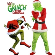 Christmas Off-the-shelf Cosplay Costumes Santa Grinch Green Hairy Monster Grinch Party Costumes
