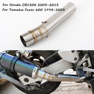 Motorcycle CB1300 Exhaust Pipe FZS600 Slip on Middle Muffler Fit For Yamaha FZS 600 Fazer 1998-2003 