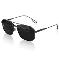 LUENX Aviator Sunglasses for Men Square Polarized Polygon Lens - UV 400 Protection with Accessories 