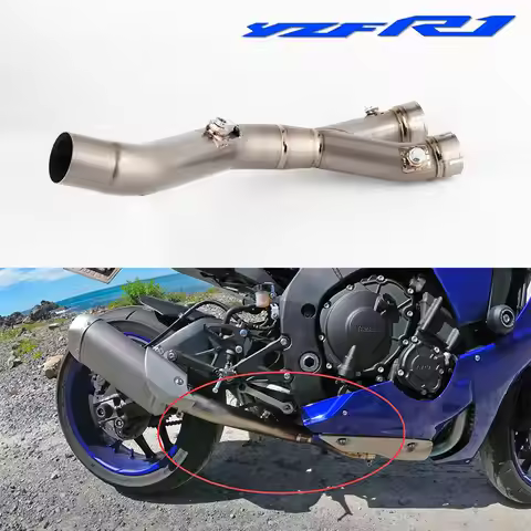 Motorcycle muffler exhuast system link pipe for Yamaha YZF R1 / R1S / R1M 2015 - 2025 yfz R1 exhaust