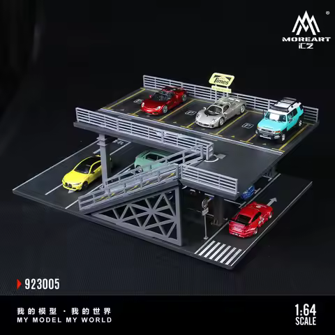 MoreArt 1:64 Steel Frame Platform Parking Lot Assembling Scene Simulation Model
