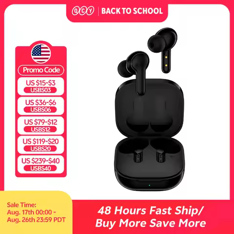 QCY T13 Wireless Smart Headphone BT5.1 TWS Earphone 4 Mic ENC HD Call Headset Touch Control Earbuds 