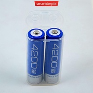 SMARTSIMPLE Portable 18650 Battery Storage Box Hard Case Holder Rechargeable Battery Power Box 18650