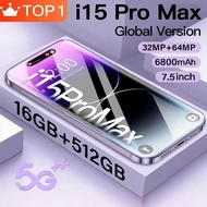 Smartphone i15 Pro Max Original Cellphone Sale 16GB+512GB 6.7inch HD Smartphone 24MP+48MP Fast Charge Hot Sale 5G New Mobile Phones 5G Legit Phone COD