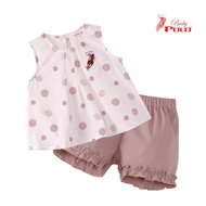 Baby Polo Girl Sleeveless Floral Baby Suit 20-202435
