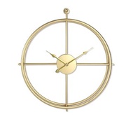 鐵製設計時鐘 璀璨金針50cm 金色烤漆 台製機芯 鐵藝鐘 簡約 藝術
