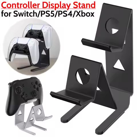 Controller Display Stand Space Saving Desktop Stand Dual Game Controller Stand Holder for Switch/PS5