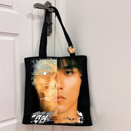 Jay Chou Ccelebrity peripheral canvas bag portable niche desi Jay Chou celebrity celebrity Merchandise canvas bag portable niche Design Comes with Pattern Textbook l24424
