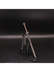 1入組12cm縮小版武器模型,秦劍、漢劍、唐刀,附有刀鞘,未磨尖,金屬工藝