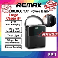 Remax FP-1 100000mAh Powerbank 27W Fast Charging Powerbank Camping Power Bank RPP-185 Pawer Bank l O