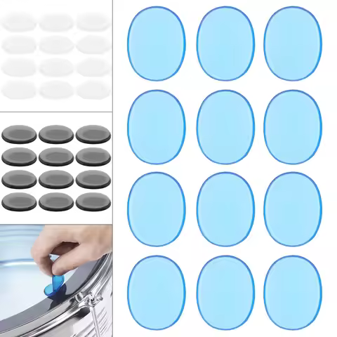 6/12/24Pcs Drum Mute Pad Transparent Silicone Jazz Snare Drum Muffler 3 Colors Optional/A Great Assi