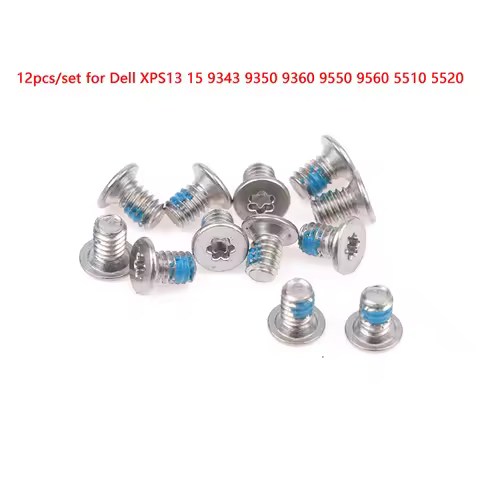 12pcs Laptop Bottom Case Screw Set For Dell XPS13 15 9343 9350 9360 9550 9560 5510 5520 9365 For Lap