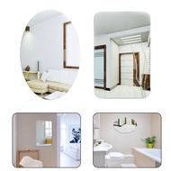 [YF] Oval Square 3D Acrylic Mirror Wall Sticker Self Adhesive for Bathroom Home Decor