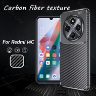 Casing For Xiaomi Redmi 14C 13C Redmi14C Redmi13C Red mi 4G 5G Carbon fiber style Camera Protect PC 
