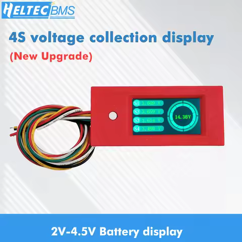 4S voltage collection display screen with protective case voltage tester new for 4s Lifepo4 /Lipo/LT