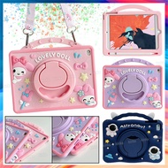 360 degree rotating Stand Kids Safe Cute 3D Melody Rabbit Soft Silicone Cartoon Pattern Shockproof T
