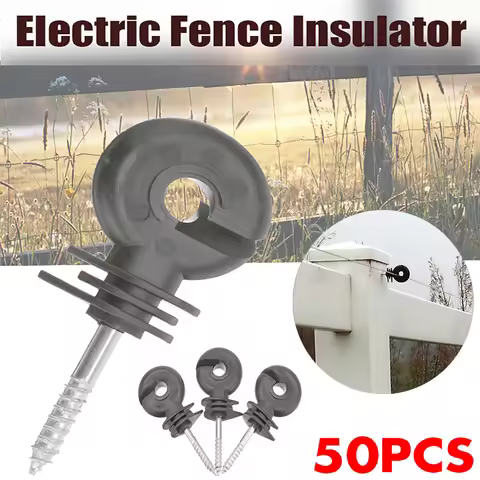 50Pcs Electric Fence Insulators Durable Screw Posts Multi-functional Fence Insulators Post Insulator
