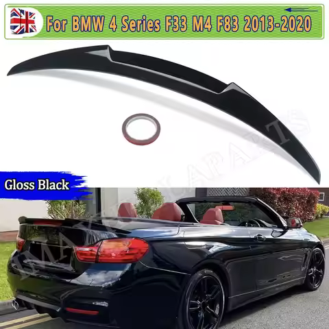 Rear Spoiler FOR BMW 4 SERIES F33 F83 420i 430d 440i M4 V STYLE Convertible 2013-2020 REAR TRUNK BOO