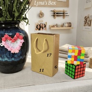 Combo of 5 paper gift bags, gift paper bags, size 17x11x6 cm, small paper bags, kraft paper bags