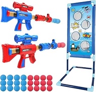 YEEBAY Shooting Game Toy for Age 6, 7, 8,9,10+ Years Old Kids, Boys - 2pk Air Guns & Shooting Target