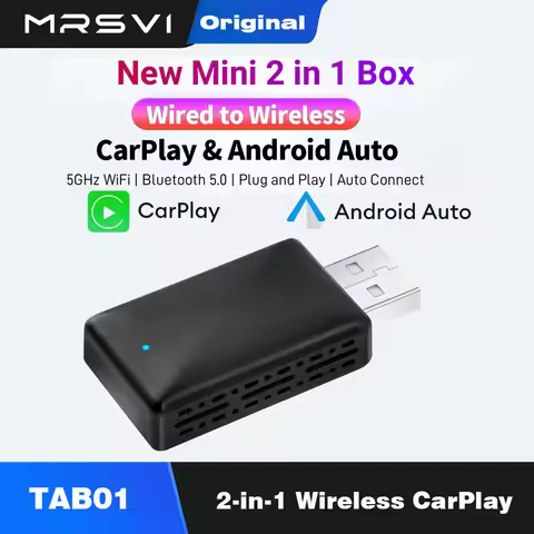 MRSVI Mini Wireless CarPlay Adapter Android Auto Wireless Dongle Wifi 5.8G Auto Connect Box For ipho
