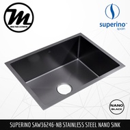 SUPERINO NANO Black SAW36246-NB SUS304 Stainless Steel Nano Kitchen Sink