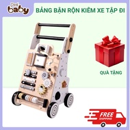 Busy Board Toy, Busy Board with Wooden Walker Develops Baby's Intelligence.