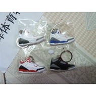 JORDAN III AJ3 Black Cement White Blue White Red JORDAN Sneakers Model Unique Keychain
