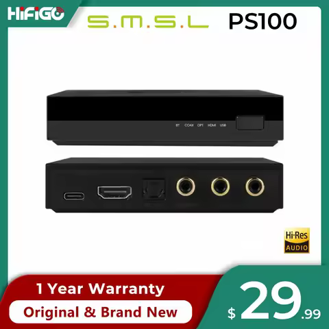 SMSL PS100 Multifunctional Audio Converter HDMI ARC ES9023 DAC Chip Audio Converter High Peformance 