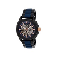 Fossil Men ME3133 Modern Mechanical Automatic Black and Blue Stainless Steel &amp; amp Silicone Watch