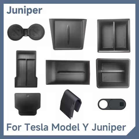 For Tesla Model Y Juniper Accessories Storage Box Center Console Storage Box Cup Holder for Tesla Mo