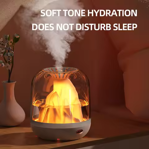 Rechargeable Volcano Humidifier, Large-capacity Water Supply Intelligent Spray mini Humidificador Ar