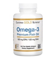 魚油丸, California Gold Nutrition Fish Oil, Omega 3, DHA, EPA, 100粒