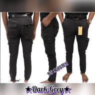 [28-40] Seluar Kargo Slack 6 Poket Kain Tebal Cargo Pant Multi Pocket Seluar Kerja / Workwear