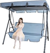 Swing Canopy Replacement Cover and Swing Cushion Cover,Waterproof 2 and 3 Seater Swing Top Cover and