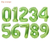 [Big orange] Fruit Green Number Balloon Foil Balloon Party Dress Up Wedding Decoration Birthday Ball
