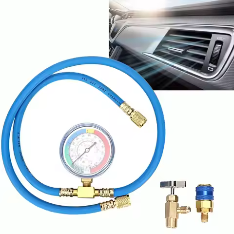 R600A Recharge Kit R134A Recharge Measuring Hose Gauge Refrigerant Charging Pipe Air Conditioning Pi