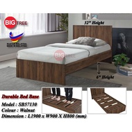 Big Tree Melisa Wooden Single Bed Frame / Quality Single Bed / Katil Bujang Kayu / Slat Bedbase / Bedroom Furniture
