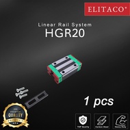 【ELITACO】150kg HGR20 Linear Guide Rail System 500cm 1000cm HRC63 Slider Bearing Roller Flat Track