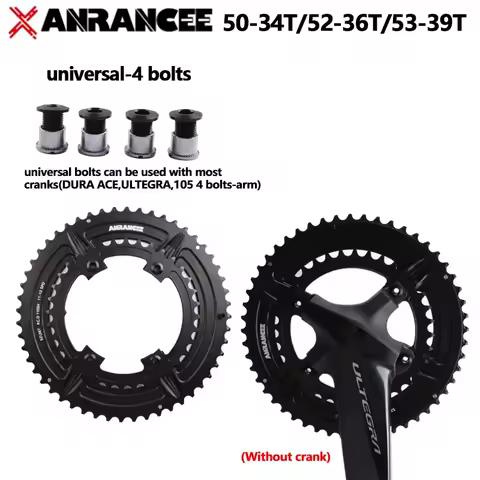 Anrancee Chainring Road Bike Crank Chainring Wheel 50-34T 52-36T 53-39T For Shimano 5800 R7000 R8000