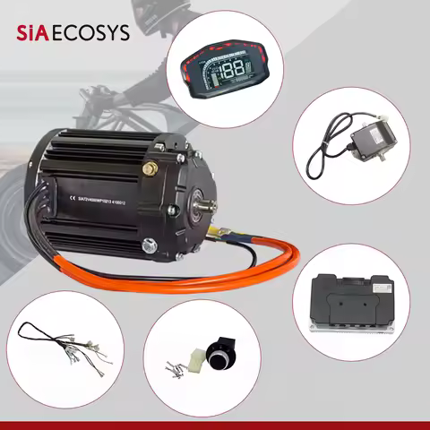 QSMOTOR 138 90H V3 4KW 7200rpm 1:2.35 gear box Mid Drive Motor ND72680 Controller 350A 680A Pedal Th