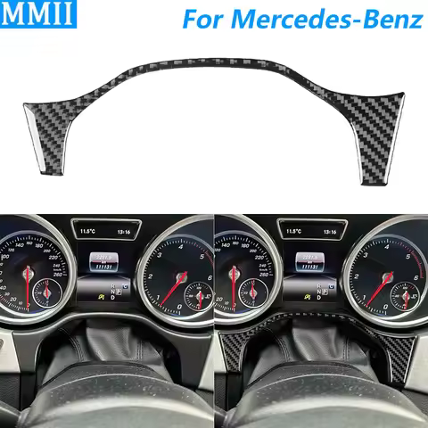 For Mercedes-Benz GLE GLS W166 2016-2019 Carbon Fiber Instrument Speedometer Lower Panel Cover Car A