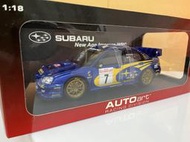 1/18 autoart Subaru Impreza WRC Rally 2003 monte-carlo 硬皮鯊