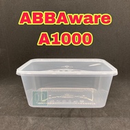 TAPAU - A1000 ABBA ware / CB A1000 / 1000cc Rectangular Disposable Plastic Food Container With Lid /