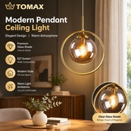 [3 colors] tomax modern round gold glass pendant lamp chandelier Nordic pendant lights lamp hanging 