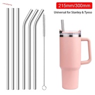 UMISTY 1Pcs Stainless Steel Straws, 6mm 8mm Straight Bent Cup Straw, Durable Drinking Silver Reusable Replacement Straw for  30oz 40oz Tyeso Cup