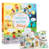 Usborne Book for Begginer Kids Toddler Lift The Flap Questions and Answers about Feelings Interactive Knowledge English Reading Book Children Activity Books for 3-6 Years Old Gifts หนังสือเด็ก หนังสือเด็กภาษาอังกฤษ